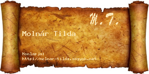 Molnár Tilda névjegykártya